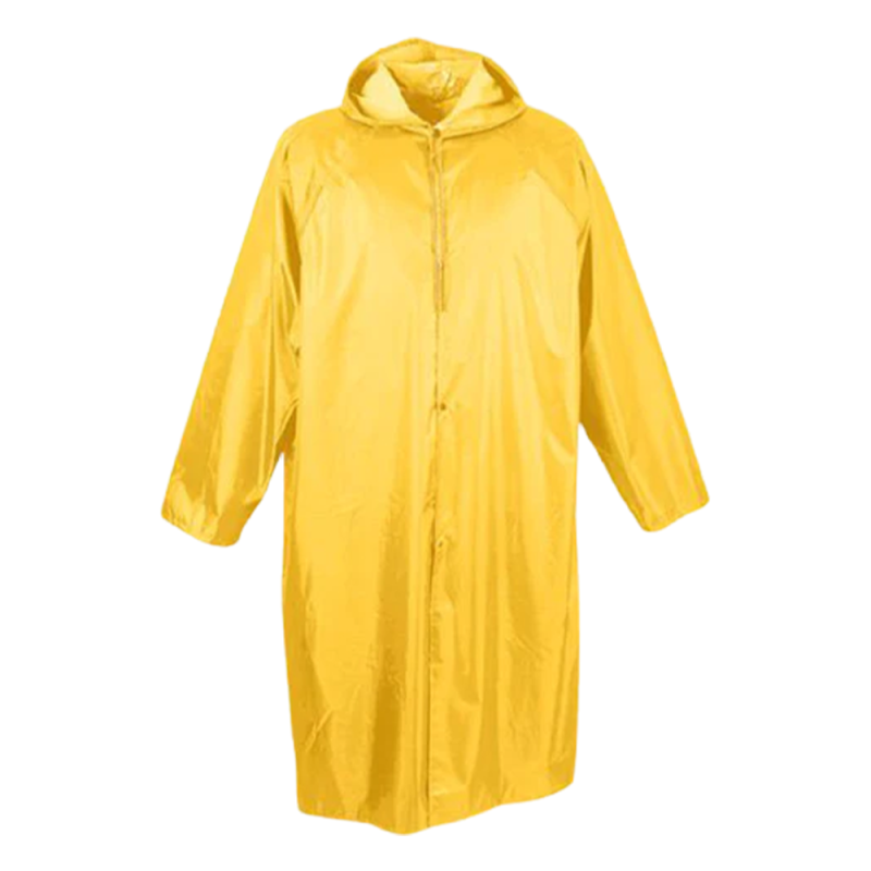 Rubberized Yellow Rain Coat - Image 2